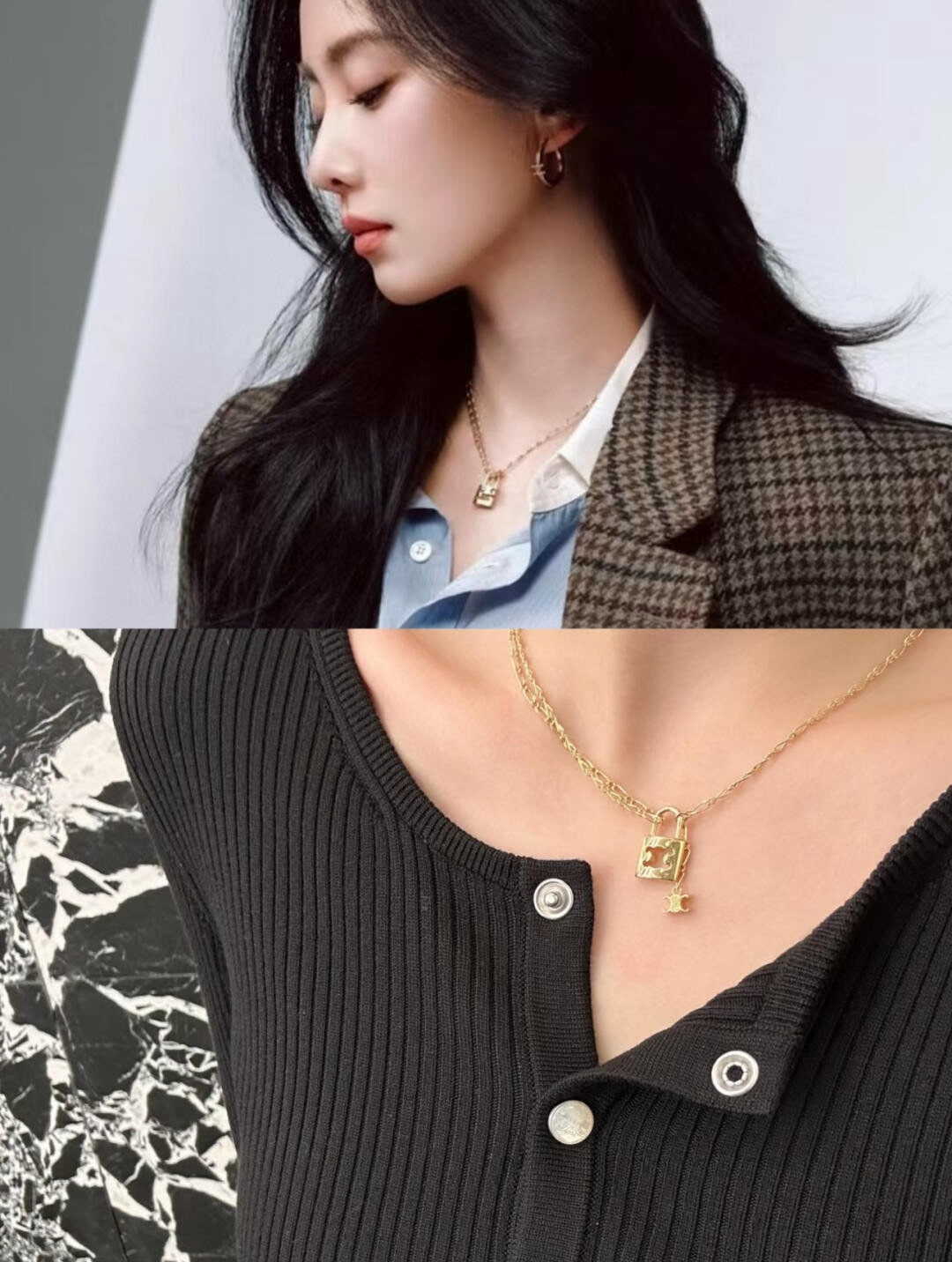 473 셀린 CE 트리옹프 락 목걸이06.jpg