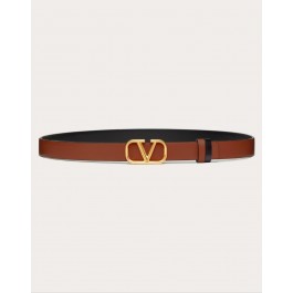 2807 발 VAL 브이로고 시그니처 카프스킨 리버시블 벨트(고.웃)