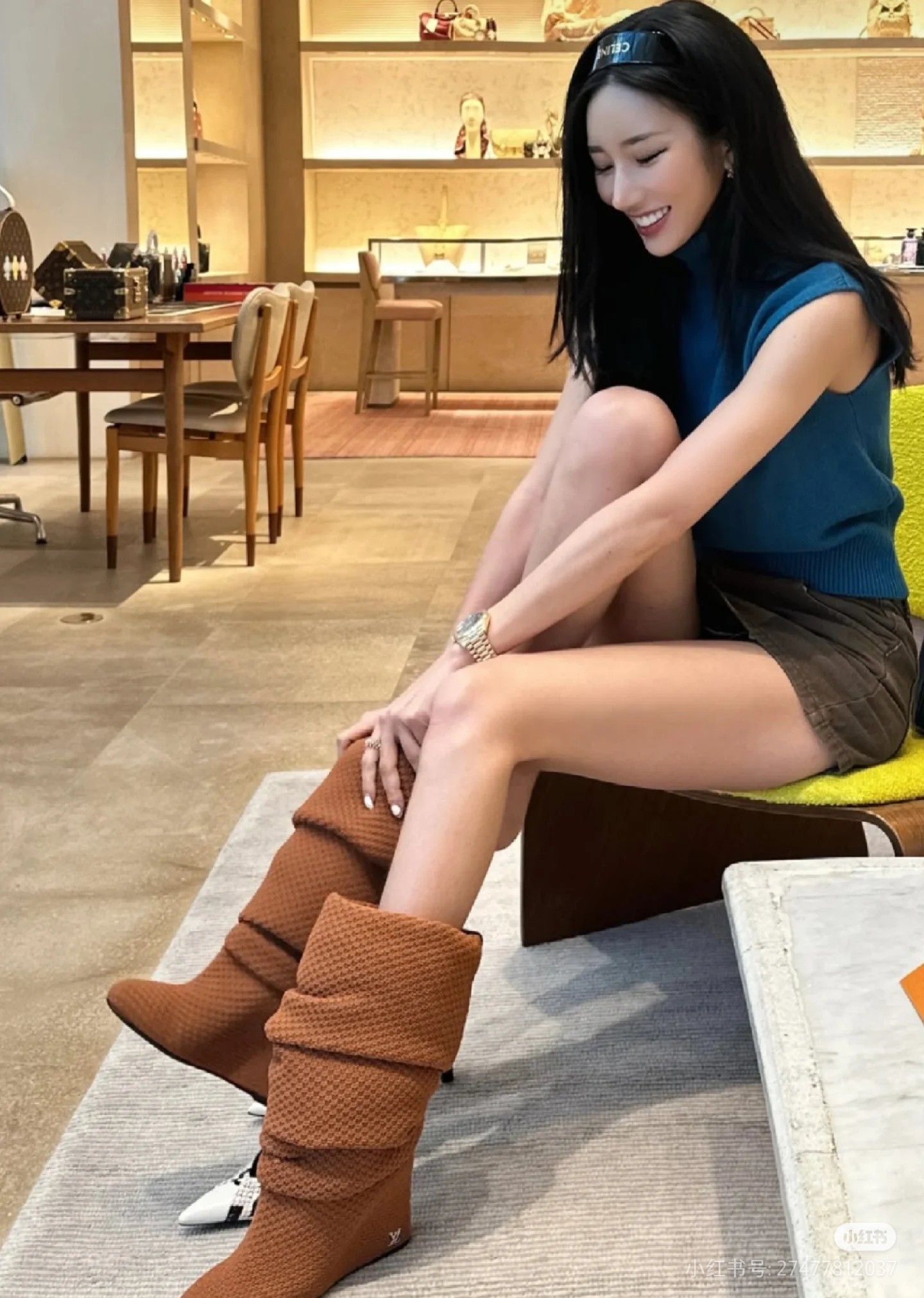 357-2 루 LOU 서머 미드 웨지 부츠