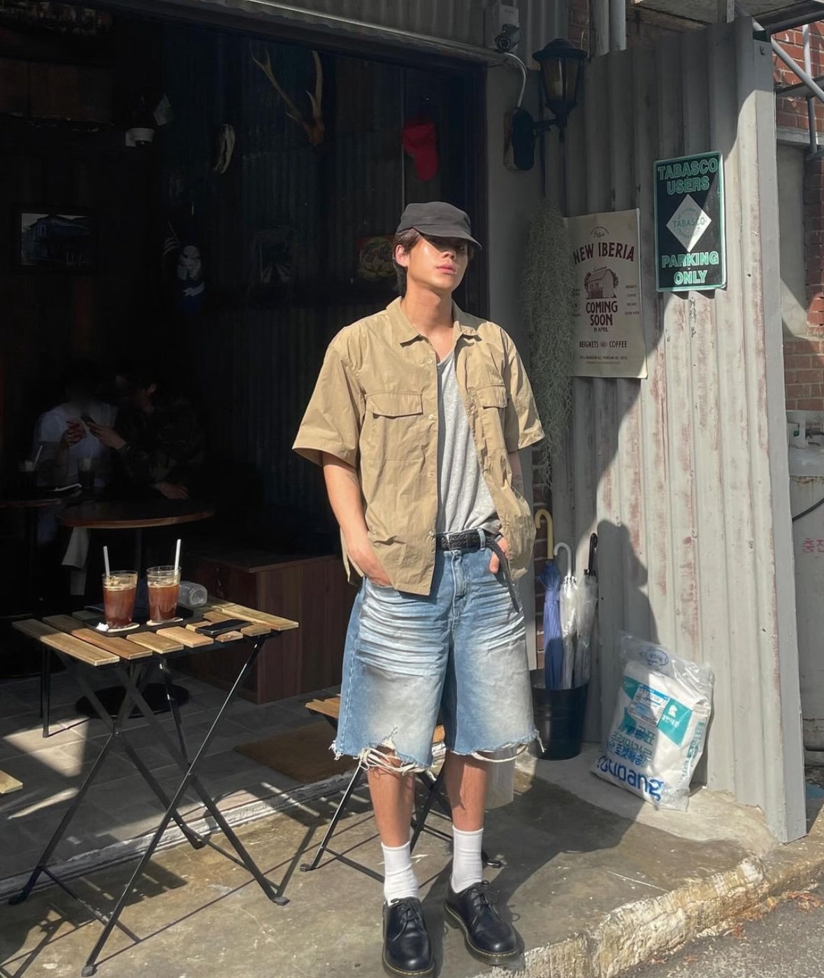 616 루이 LOU 남성 글램핑 쇼트 슬리브 셔츠