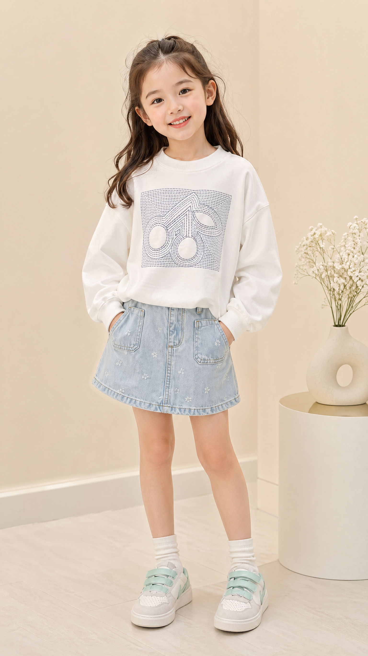 610 봉쁘 BON 키즈 GENA 여아 스웻 셔츠