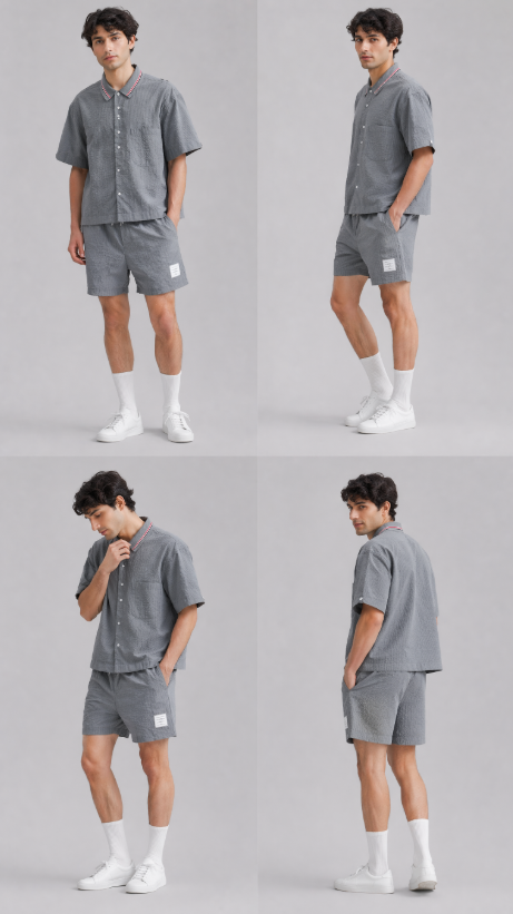 984 톰브 THO 남성 서커 페브릭 셔켓 & 쇼트