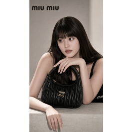 123 미우 MIU 완더 마테라쎄 나파 가죽 호보 미니 백 (에는)