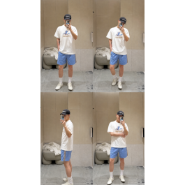 172 버버 BUR 남성 비치 나이트 코튼 티셔츠 (세일품)
